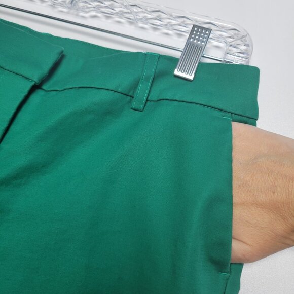 Dalia Collection Green 'Modern Fit' Ankle Pants Mid-Rise Slim Fit - Picture 7 of 11